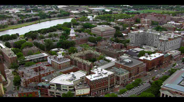 پلان دانشگاه هاروارد - آمریکا - تصویر از بالا